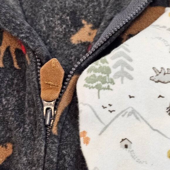 Cute Moose Plushie + One Piece Set Bodysuits Campground Canada Camping Newborn - Picture 13 of 16